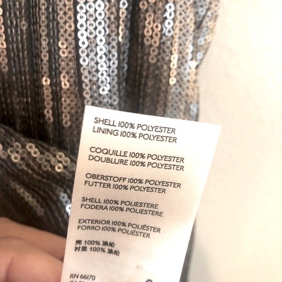 💎NWT Gorgeous Anthropologie Silver Sequin Camisole Top.  Size 10 - Picture 7 of 9